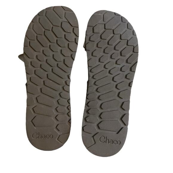 Chaco's Chillos Women's Slide Sandal Cream Adjustable Straps Gray Sole Size 11 - Picture 12 of 13